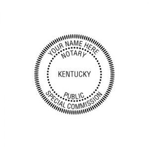 Kentucky Special Commission Classic Notary Desk Embosser Imprint