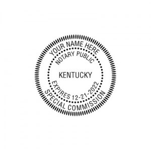 Heavy Duty Round Kentucky Notary Stamp - Special Commission Imprint